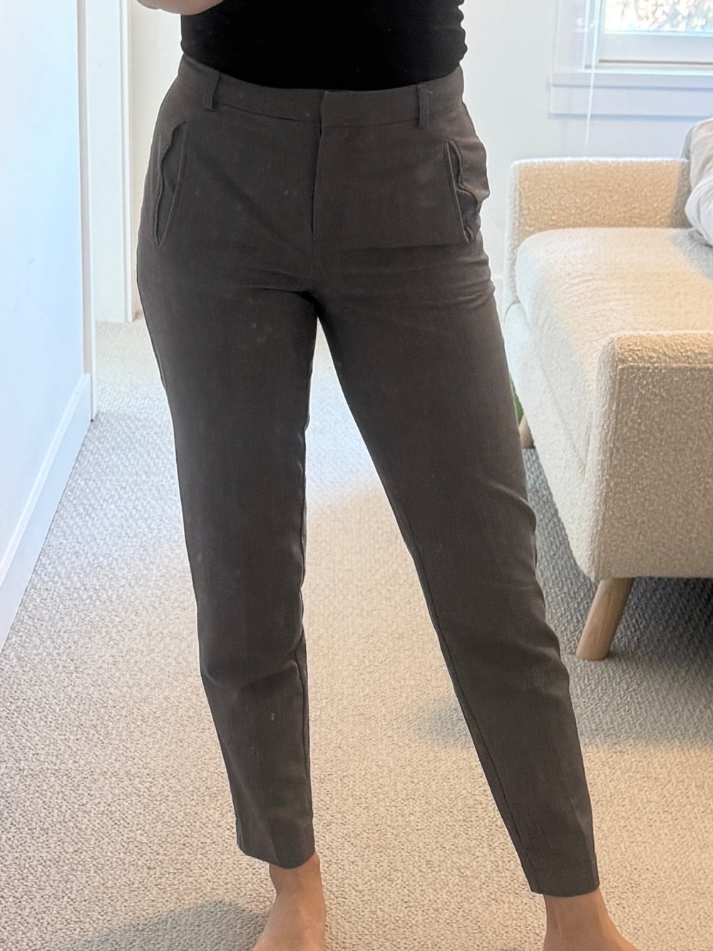 Topshop Slim Tapered Grey Pants